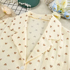 HEART PRINTING COTTON PAJAMAS SET-VETEMENTS 