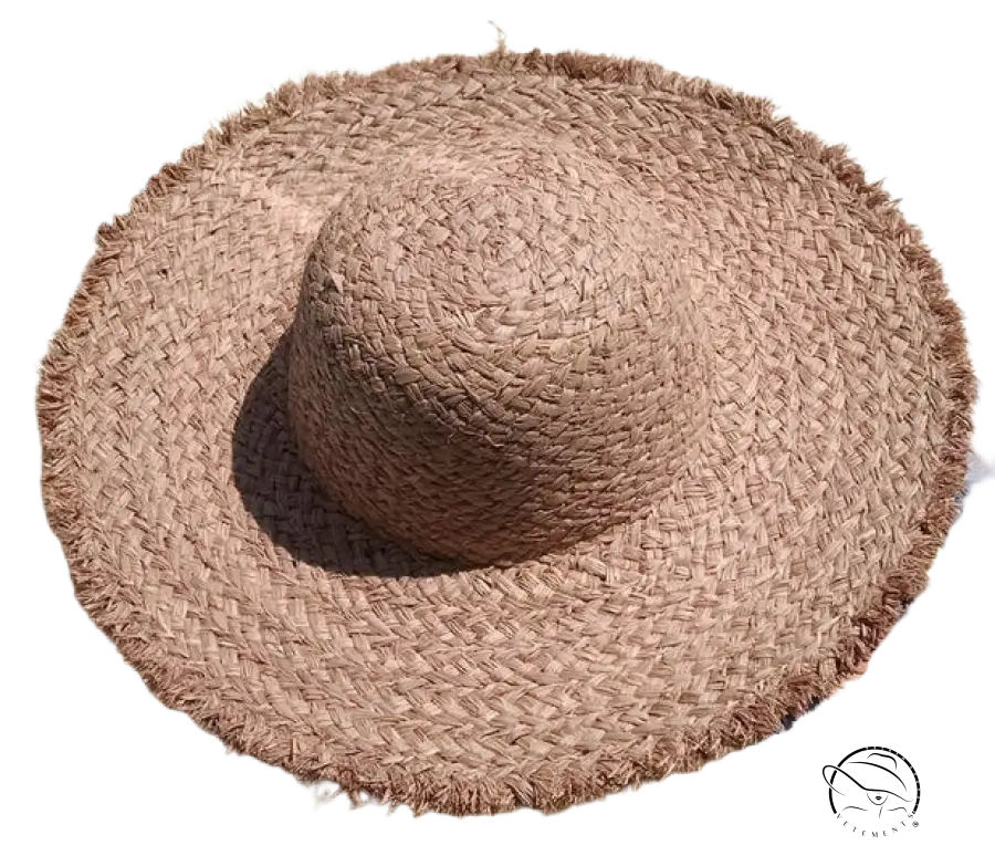 Lack of Color wide-brimmed sun hat in natural beige with ribbon band