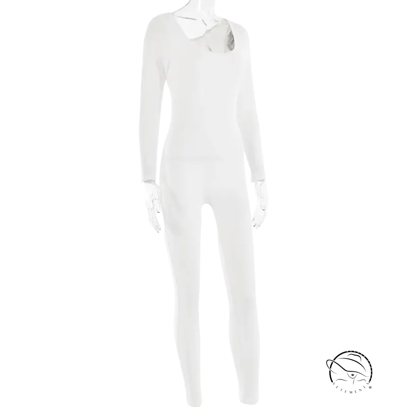 White light gray sexy soft jumpsuit mannequin with long sleeves and legs