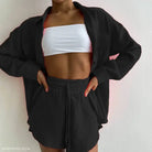 Lisa Comfy Loose Cotton Shirt with Pockets and Shorts Set for a stylish, comfy look