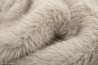Soft light gray faux fur featured in a Loose Padded Urban Jacket for autumn and winter