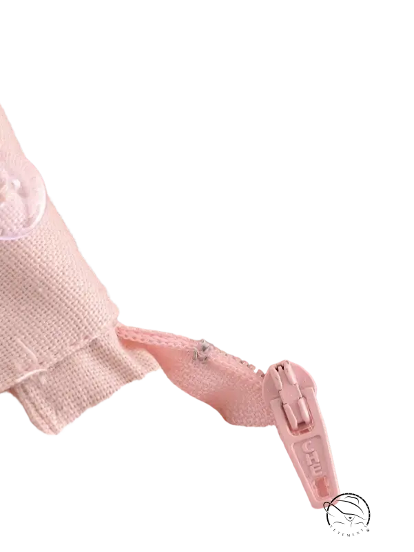 Pink linen blend short dress with zipper, matching pink pants and short blazer high