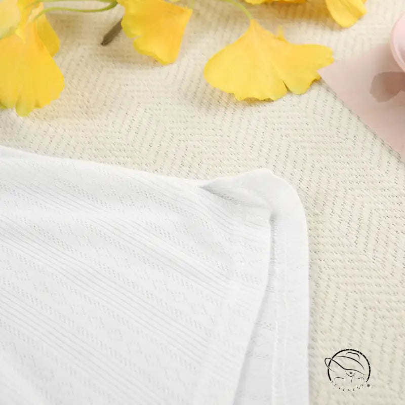 White textured fabric from knitted shorts homewear set with sleeveless crop top