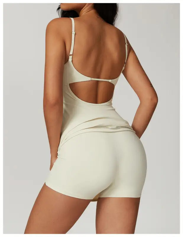 Sporty Backless Split Dress/skirt in Colored Glaze Blue and Barbie Pink