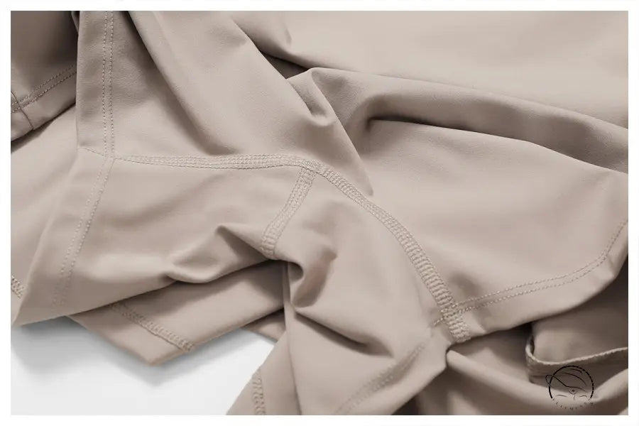 Beige cotton casual pants in colored glaze blue and barbie pink