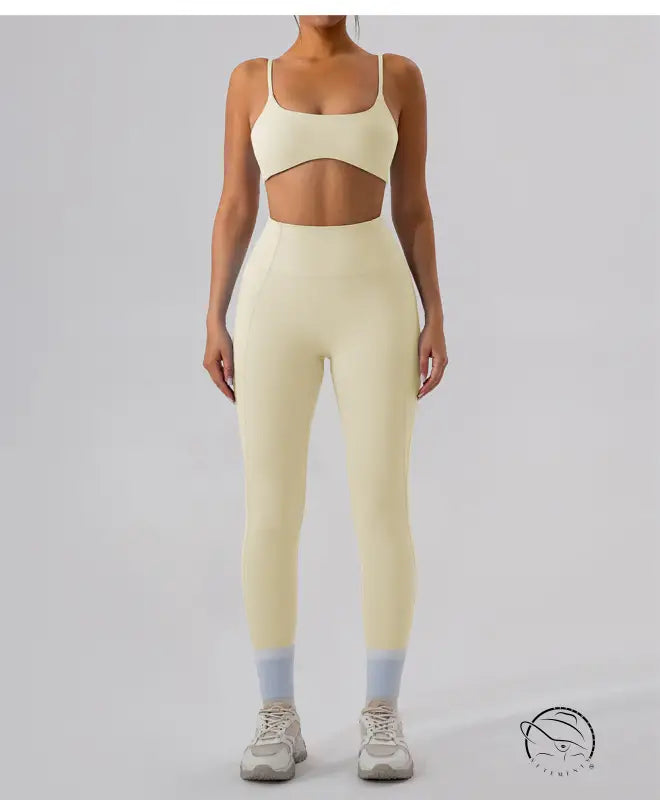 Sporty Comfy Quick Drying Nylon Sleeveless High Rise Shorts