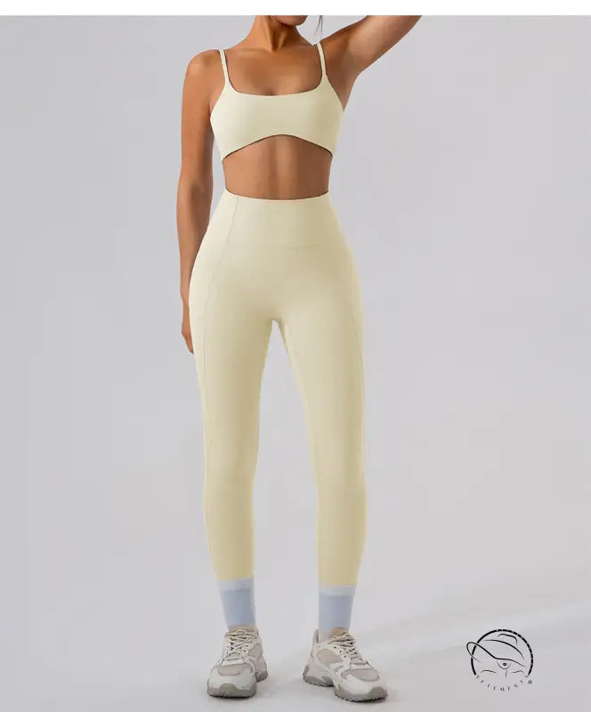 Sporty Comfy Quick Drying Nylon Sleeveless High Rise Shorts