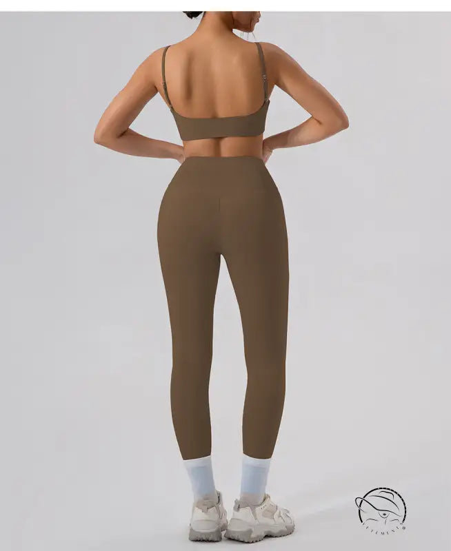 Sporty Comfy Quick Drying Nylon Sleeveless High Rise Shorts