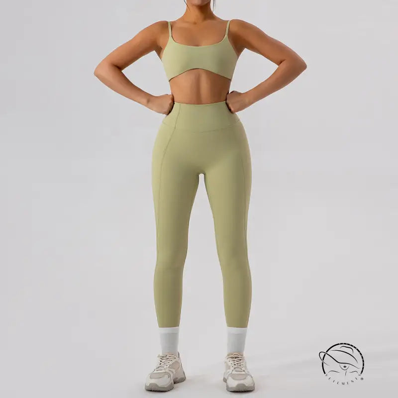 Sporty Comfy Quick Drying Nylon Sleeveless High Rise Shorts