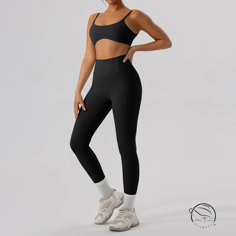 Sporty Comfy Quick Drying Nylon Sleeveless High Rise Shorts