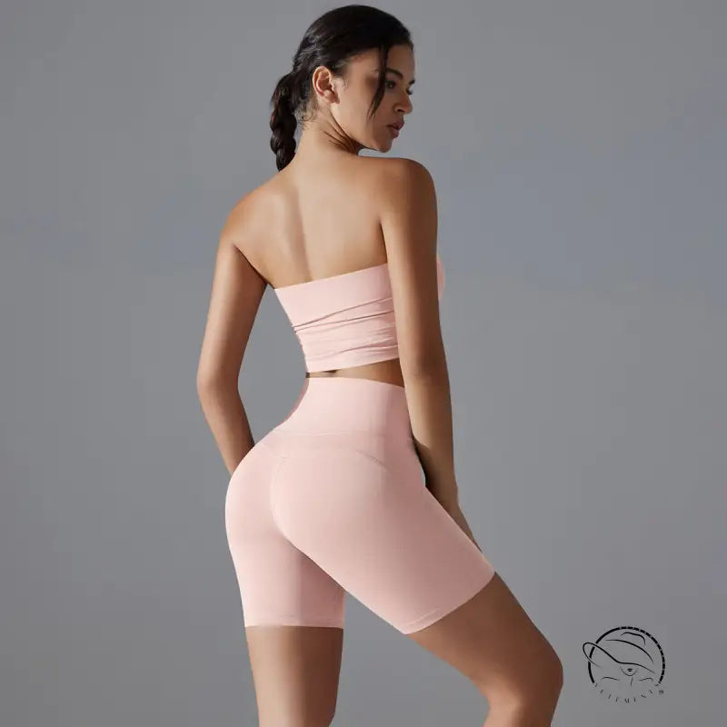 Sporty High Rise Nylon Short for Zero Sense Fitness Yoga Set