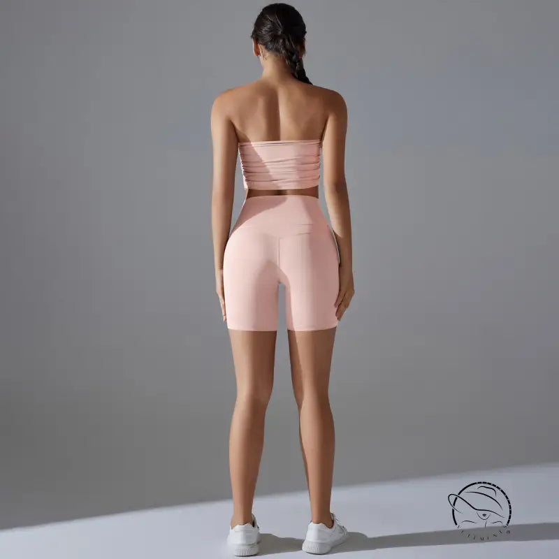 Sporty High Rise Nylon Short for Zero Sense Fitness Yoga Set