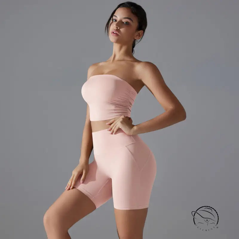 Sporty High Rise Nylon Short for Zero Sense Fitness Yoga Set