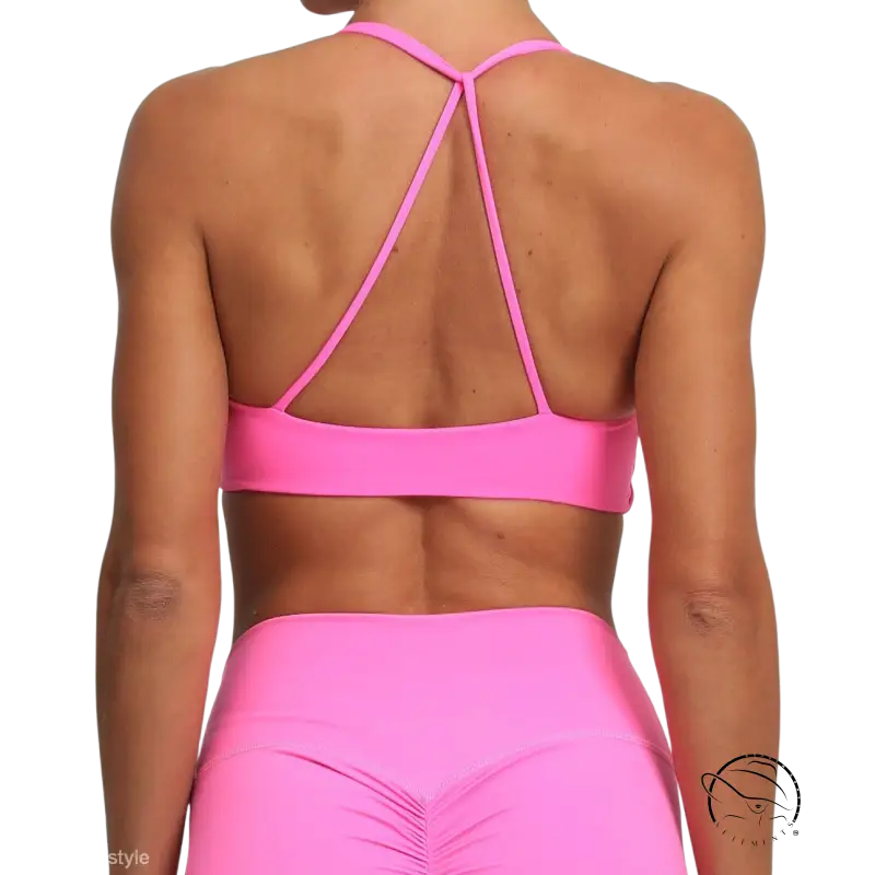 Chishi orange and klein blue yoga bra activewear set