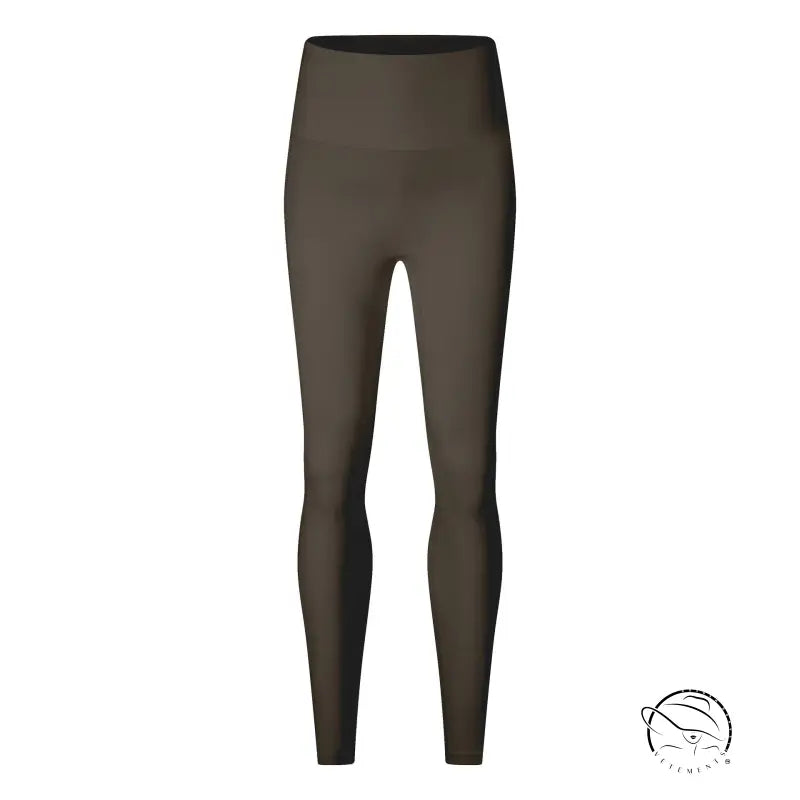 Deep smoky gray high-waist sporty nylon pants with smooth texture