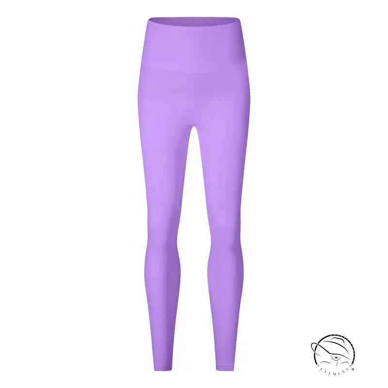Deep smoky gray sporty nylon pants with lavender leggings texture