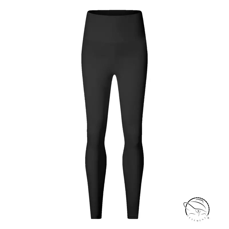 Deep smoky gray high-waist leggings with smooth nylon texture