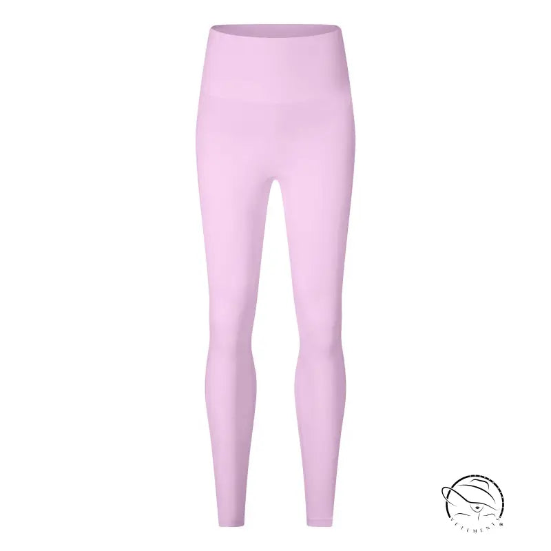 Deep smoky gray sporty nylon pants with lavender leggings, high waistband, smooth texture