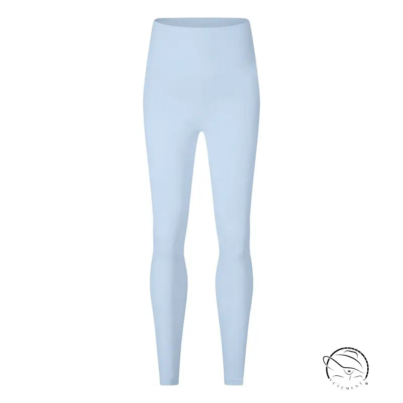Deep smoky gray high-waist light blue nylon leggings for comfort