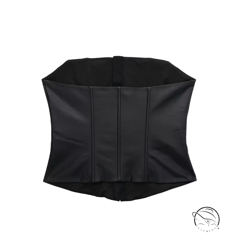 Strapless faux leather corset tube top waist cincher for summer style