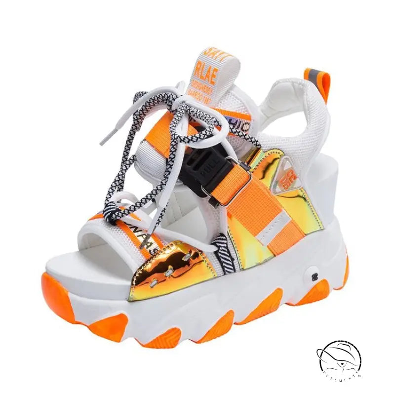 STYLISH LACE-UP BUCKLE PUNK SANDALS