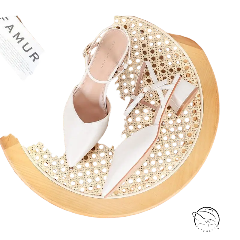 White satin stylish sandals in milk card with free shipping