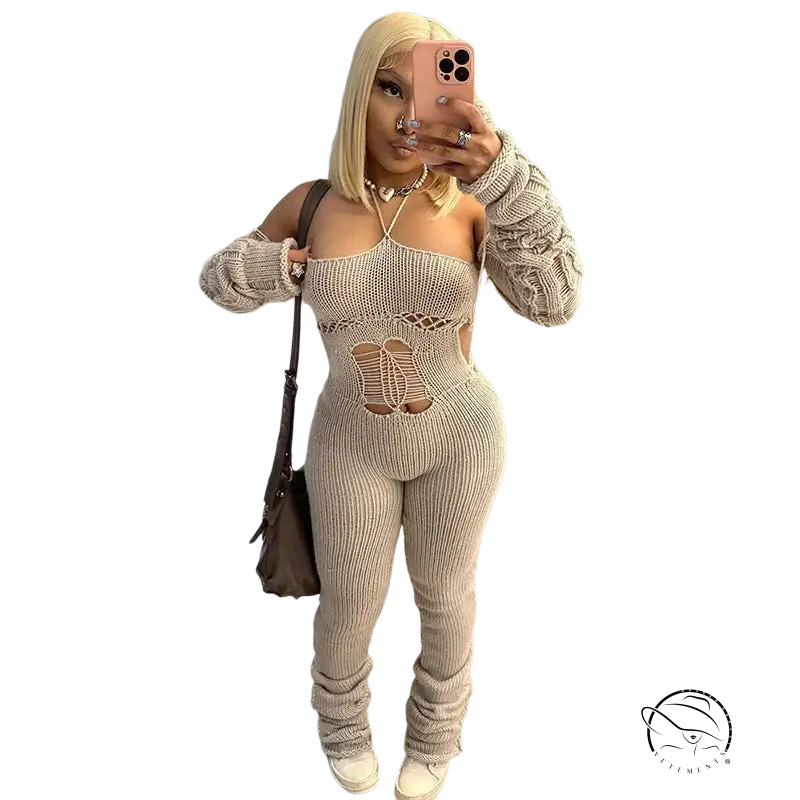 WOOLEN CUTOUT JUMPSUIT-VETEMENTS 